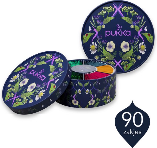 Pukka Luxury Selection Box - Biologische Kruidenthee - 90 theezakjes - 6 verschillende smaken - Leuk als verjaardagscadeau - Theedoos - Geschenkverpakking