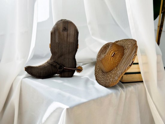 CARTONIC- Western- Puzzle 3D - Jouets - DIY- Créatif - Carton - Pour enfants et adultes