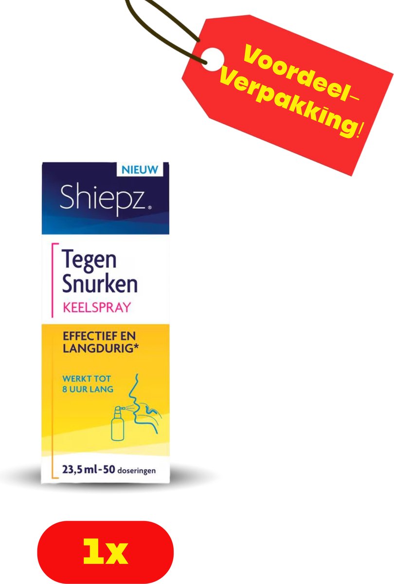 Shiepz Tegen Snurken keelspray - Werkt tot 8 uur lang - Met natuurlijke ingrediënten - 23,5 ml / 50 doseringen