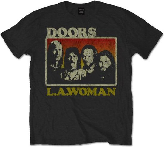 The Doors - LA Woman Heren T-shirt - S - Zwart