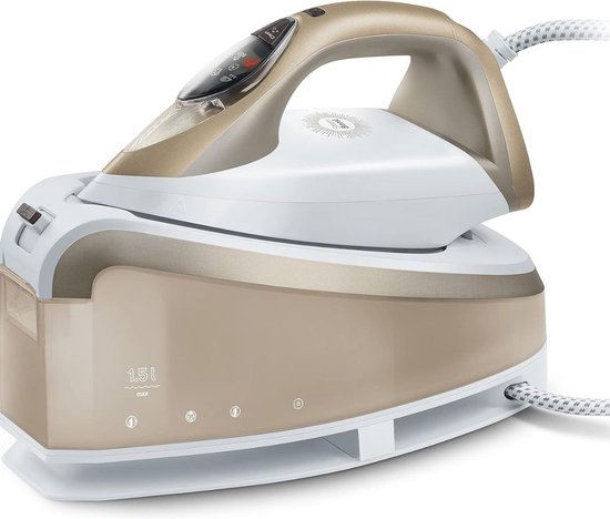 MKSS® Strijkijzer - Stoomstrijkijzer met Stoomgenerator - Stoomreiniger - Wit en Bruin
