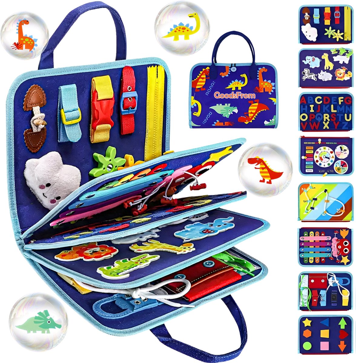 GoodsFrom® Busy Board - Montessori speelgoed - Activiteitenbord - Sensorisch speelgoed - Educatief speelgoed - Montessori activiteitenboek - Nederlands op Prijzenvolger.com