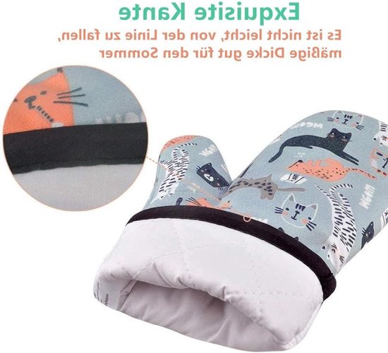 Ovenwanten en pannenlappen 4 stuks hittebestendige ovenhandschoen herfst bloemen pompoen ovenwant keuken hete pads voor magnetron oven handschoenen voor koken BBQ