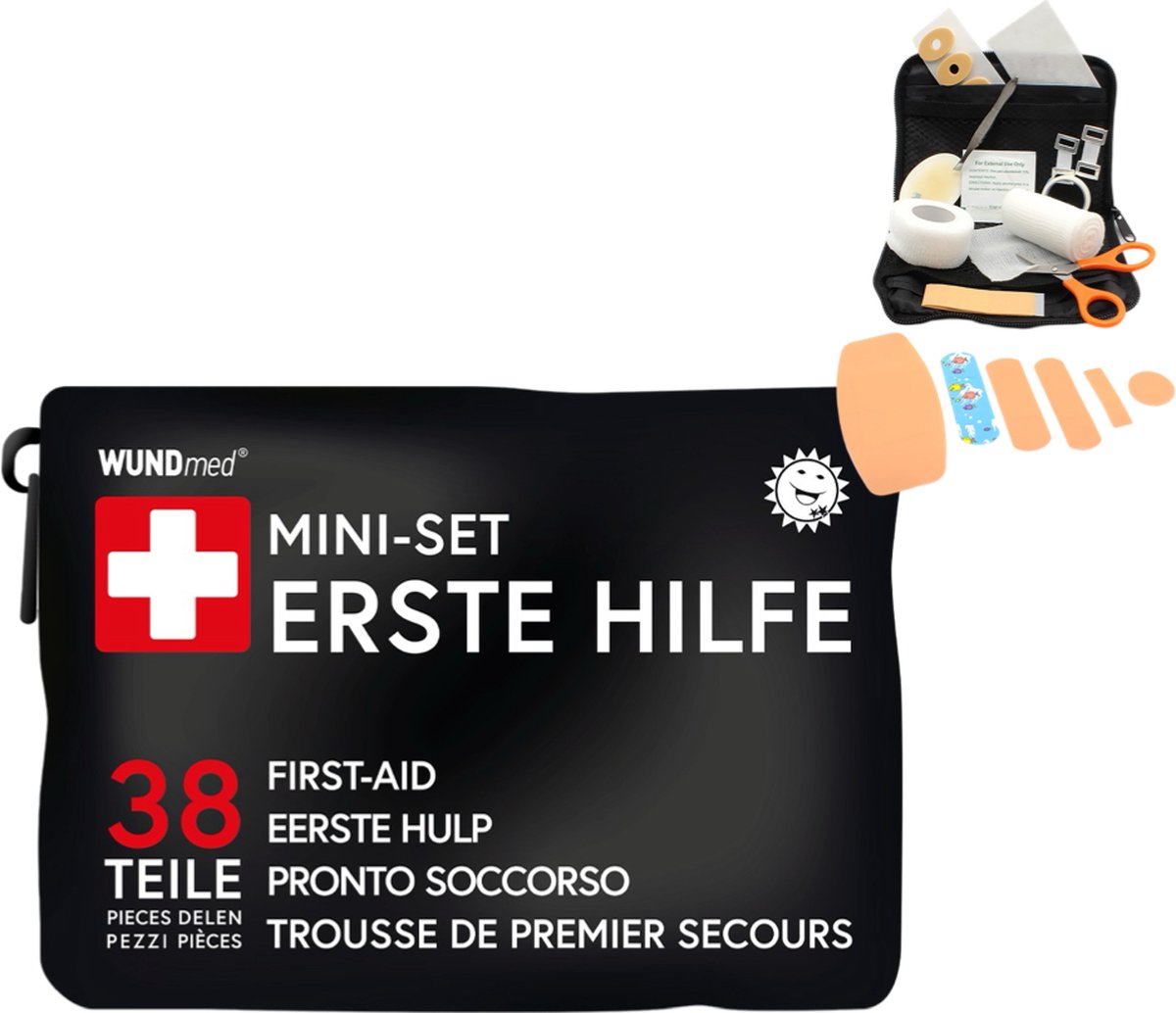 Goedkoopste WUNDMed - EHBO - Set - Verbanddoos - Auto - Compact - Reisformaat - 38 Delig