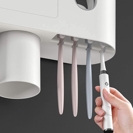 Tandpastadispenser, tandpastaknijper voor in de badkamer, handsfree