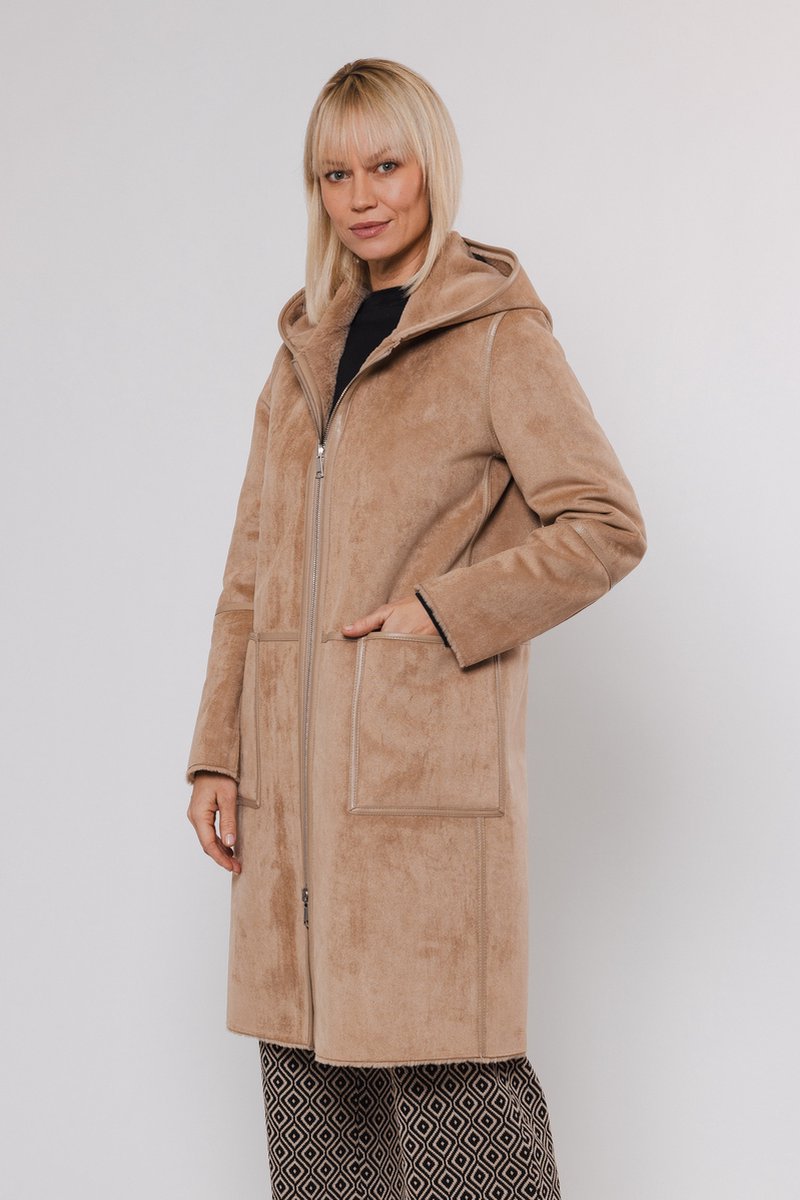 Rino&Pelle Ova reversible jas sand Creme