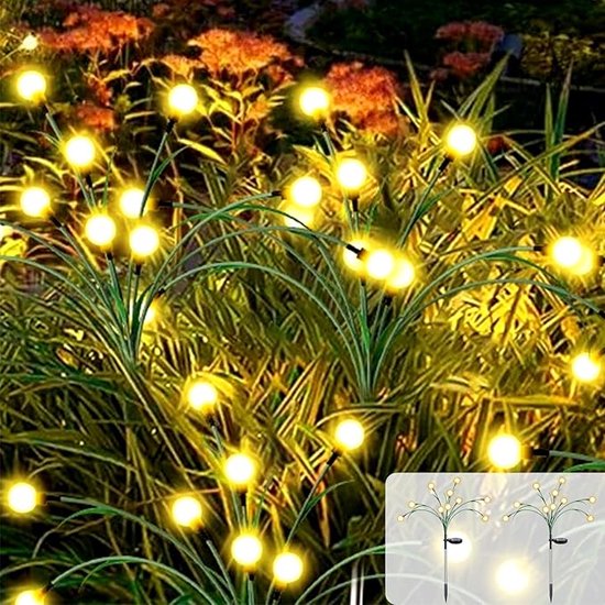 Solar LED tuinlamp - vormige tuinlamp voor de tuin - 30 cm - Wit