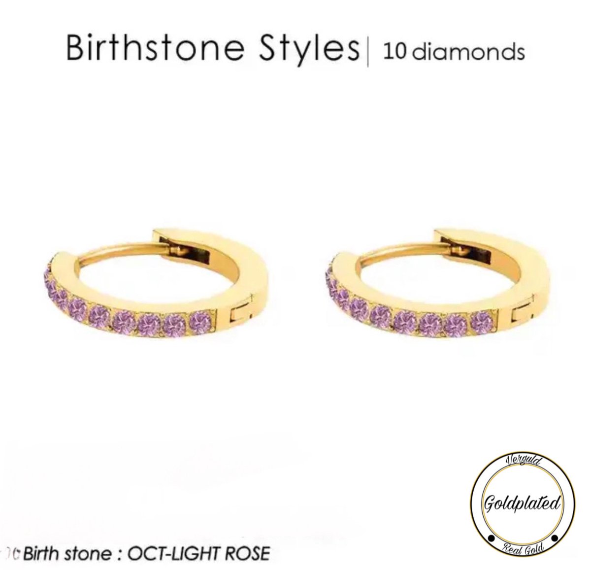 Soraro Birthstone Oorbel | Oktober | Goudkleurig | Oorbel voor Haar | Elegant | Cadeau Voor Haar | Cadeau Voor Vriendin | Verjaardag Cadeau | Moederdag Cadeau | Cadeau Ideeën