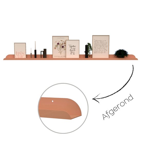 Hoya living - Fotolijstplank Lima - metaal - 150cm - Kleur Blush roze