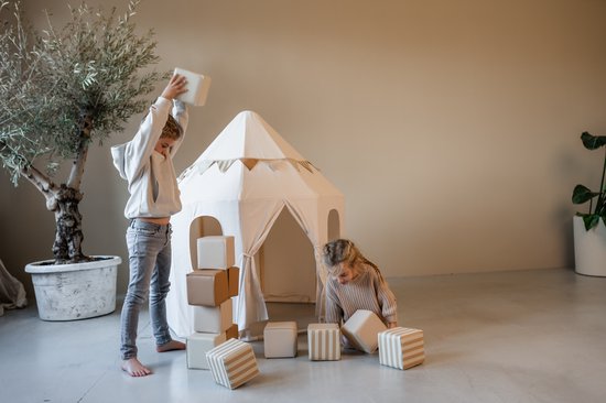 HENVAE® Stapelblokken 12-delig inclusief opbergtas - Baby Speelgoed 6 maanden - Stapeltoren - Bouwblokken - Foam Blokken - Montessori Speelgoed - Educatief speelgoed - Sensorisch Speelgoed Baby - Kindercadeau - Speelblokken van Merkloos — afbeelding 5