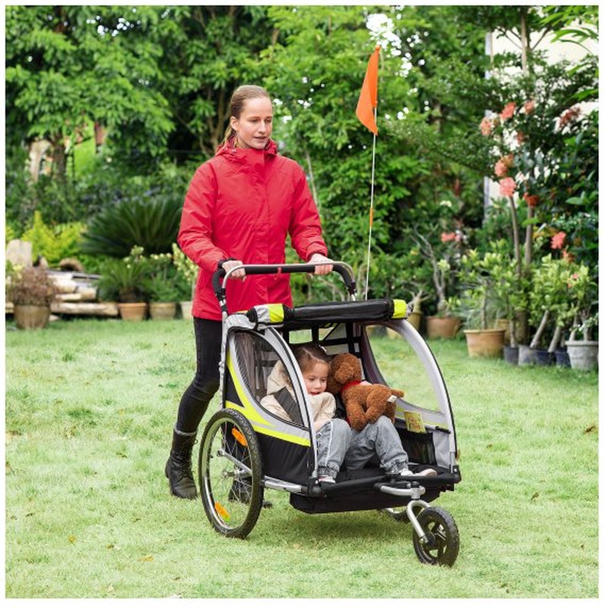 Kinderfietskar - Veilig en Comfortabel - Groen