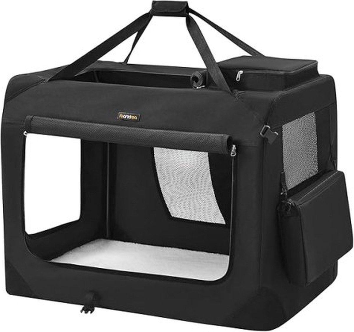 Hondendoos voor auto, hondentransportdoos, opvouwbare kattenbox, Oxford -stof, xxl, 91 x 63 x 63 cm, zwarte PDC90H, 4700 g