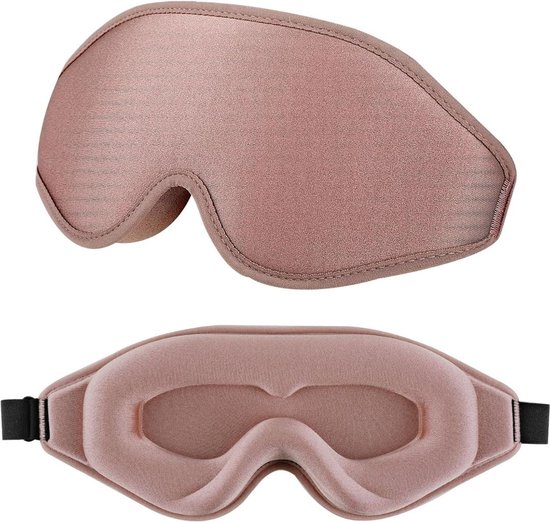 DailySupplies® Eye Mask Sleep - Masque de nuit pour femmes et hommes - Extra doux - Or rose