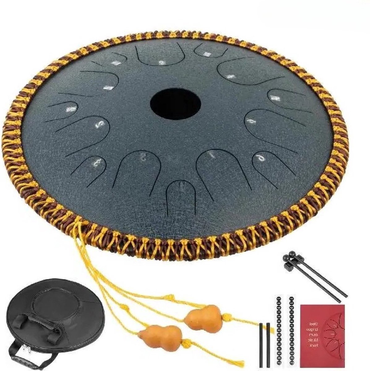 Happyment Klankschaal - Blauw - Handpan - Steel tongue drum - 14 Inch