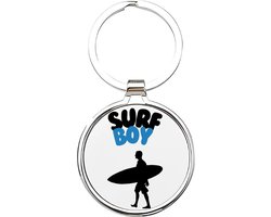 Akyol - Surfboy Sleutelhanger - sport - Surfers - Surfen - sporten - olympischesport - watersport - surfboard - golfrijden - plankzeilen - zee - vakantie - 4 x 7,5 CM