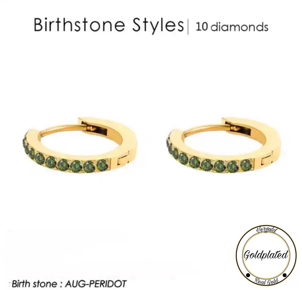 Soraro Birthstone Oorbel | Augustus | Goudkleurig | Oorbel voor Haar | Elegant | Cadeau Voor Haar | Cadeau Voor Vriendin | Verjaardag Cadeau | Moederdag Cadeau | Cadeau Ideeën