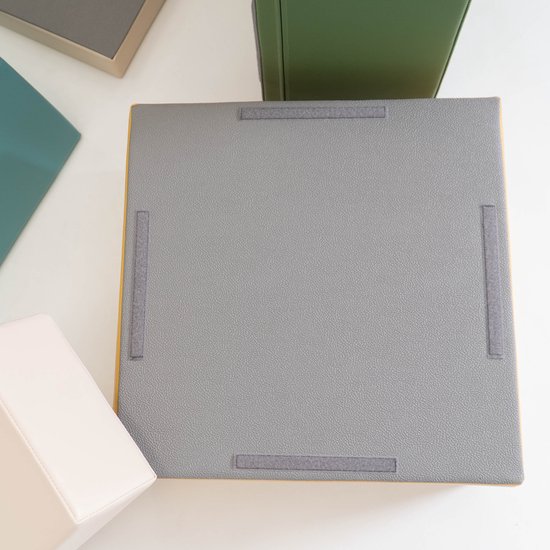Set van 5 kleine foam blokken/speelkussens (turquoise/beige/mosterdgeel/donkergroen) van Merkloos — afbeelding 4