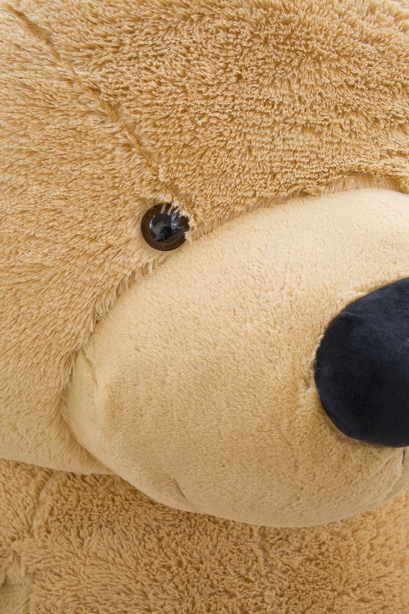 Knuffelbeer - Teddybeer - XXL 160 cm - Knuffel - Knuffel beer - Teddy beer - Teddybeer XXL - Super groot - Grote Knuffelbeer - Mega Teddy Beige - Gomoor — afbeelding 2