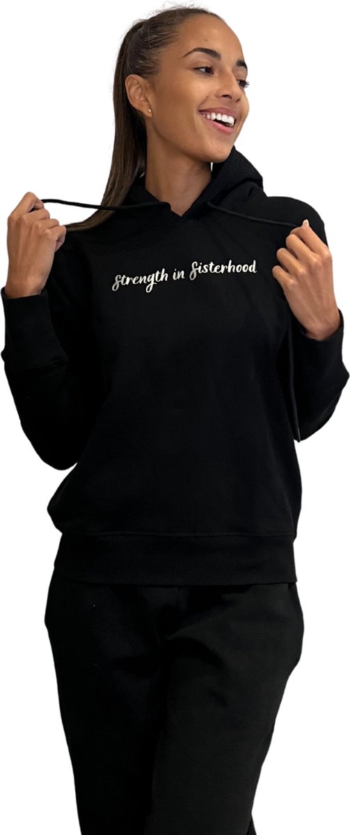 Zwarte huispak dames | Trainingspak | Joggingbroek | Joggingpak | capuchon | M | By Mamboo