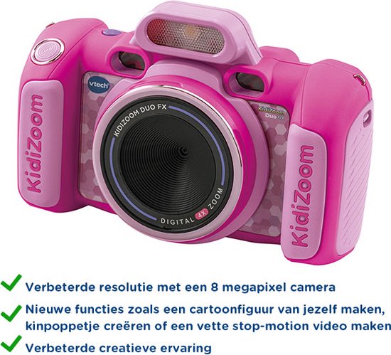 VTech KidiZoom Duo FX Kindercamera - Interactief Speelgoed - Foto's en Video's Maken - Speelgoed vanaf 4 Jaar - Roze van Merkloos — afbeelding 2