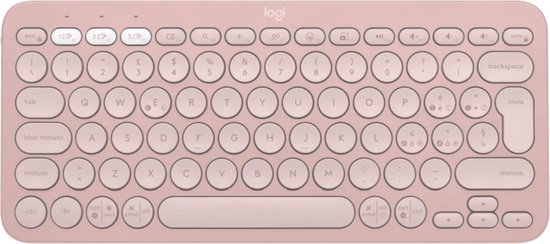 Logitech K380 Multi-Device toetsenbord Bluetooth QWERTY Italiaans Roze