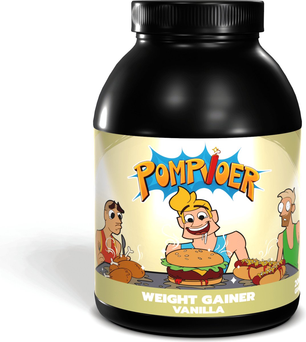 Goedkoopste POMPVOER - WEIGHT GAINER - VANILLE - 2000 GRAM (33 shakes