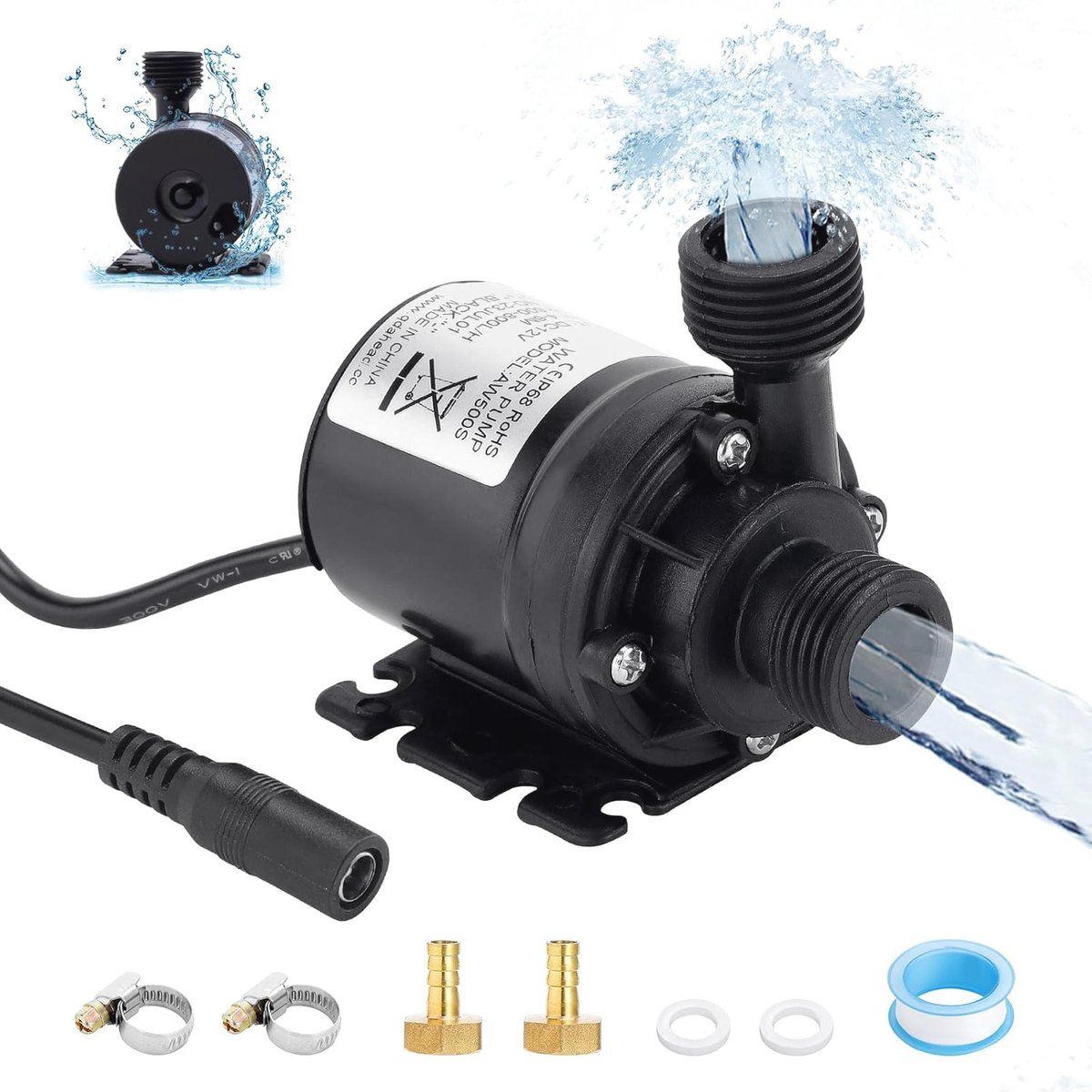 Mini Waterpomp 12V voor Aquarium en Tuinvijver - Efficiënte Dompelpomp voor Watercirculatie