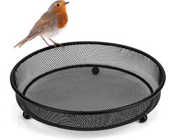 Goodivery ® Robuuste Metalen Voederstation voor Wilde Vogels met Fijnmazig Draadgaas en Stabiele Stand