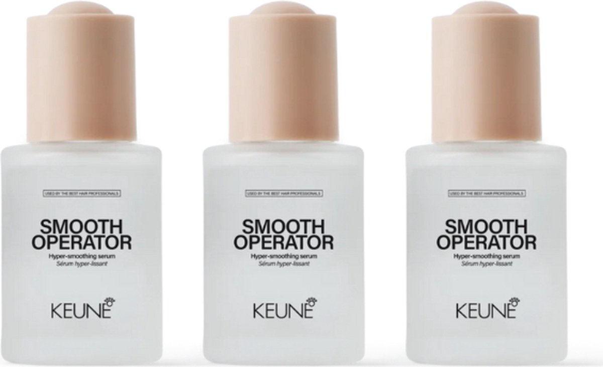 3 stuks - Keune - Smooth Operator - Hyper Smooting Serum 30 ml