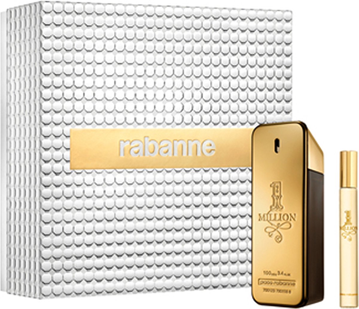 Goedkoopste Paco Rabanne 1 million geschenkset - 50 ml edt 10 ml tasspray | Kerst kadotip!