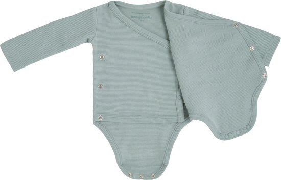Baby's Only Rompertje lange mouw Pure - Dusty Green - 62 - 100% ecologisch katoen - GOTS
