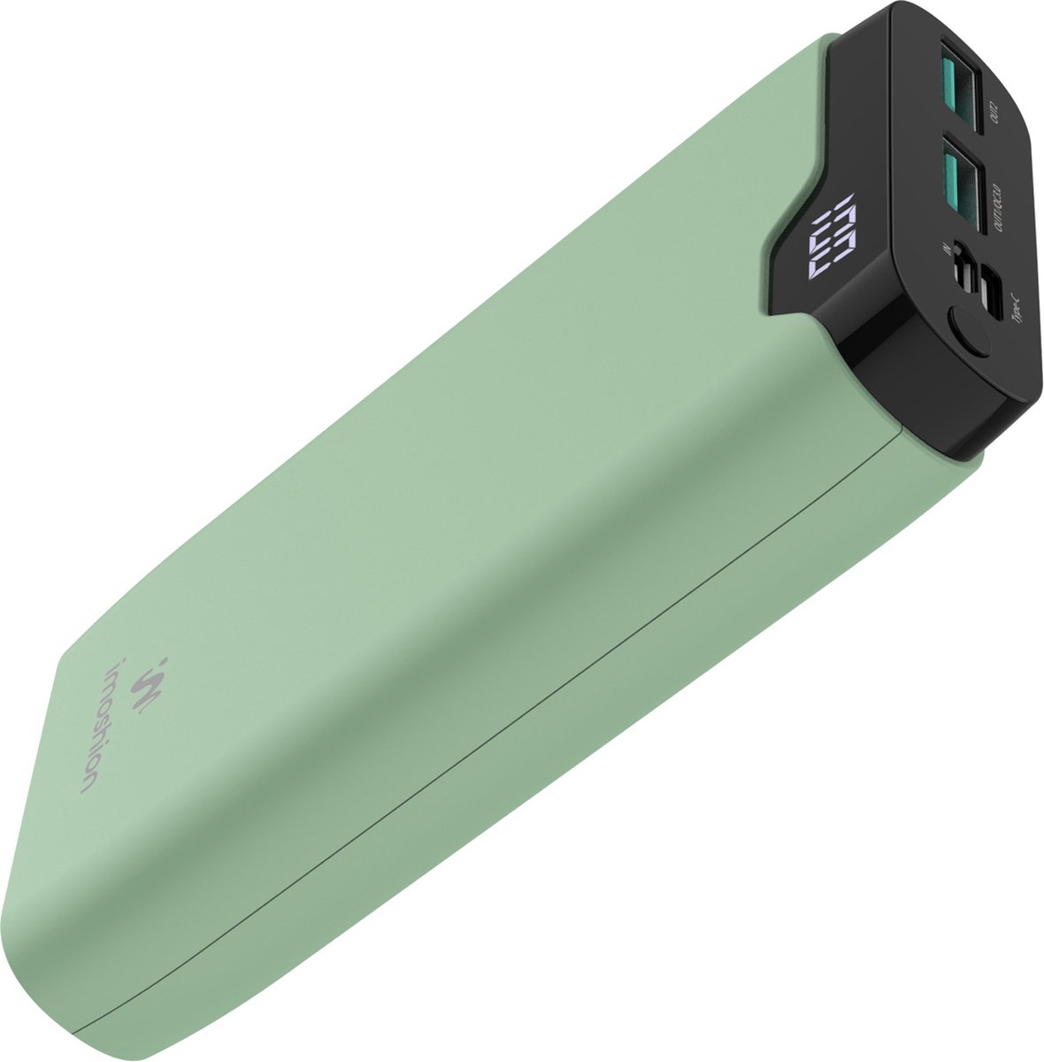 imoshion Powerbank 20000 mAh - Snellader 22.5W - LED indicator - USB C & USB A - Geschikt voor o.a. iPhone en Samsung - Universeel - Lichtgroen - imoshion - €32,29