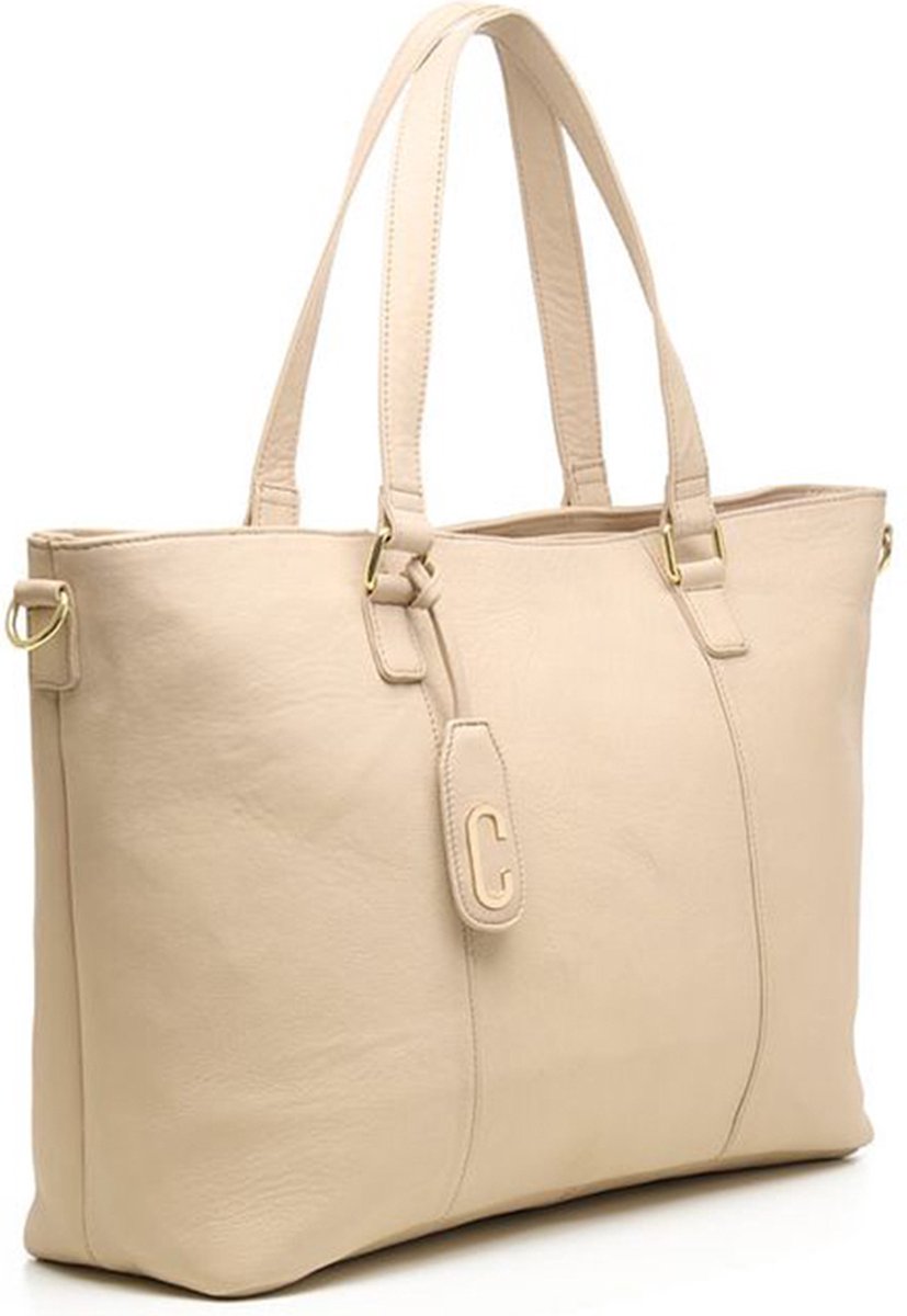 Chabo Laptoptas / Werktas - Dames - 15.6 inch - Leer - Chabo - Beige