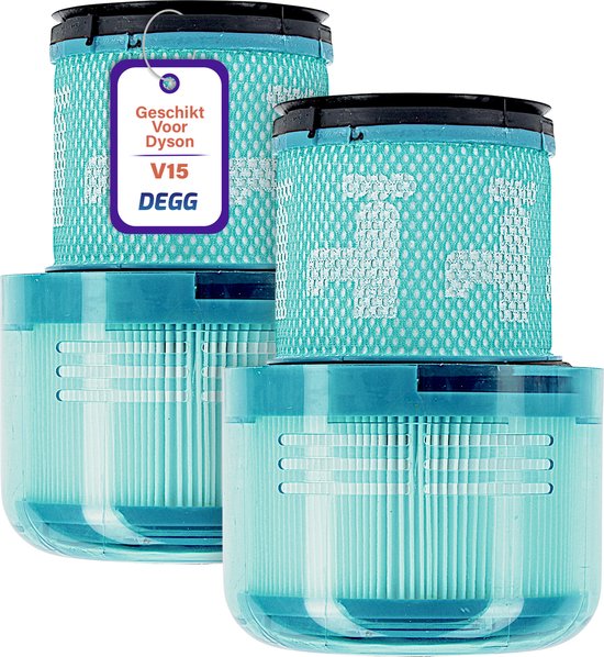 DEGG – HEPA filter geschikt voor Dyson V15 – Wasbaar – Vervangt Dyson V15 filter – Onderdelen – Premium Kwaliteit – 2 STUK(S)