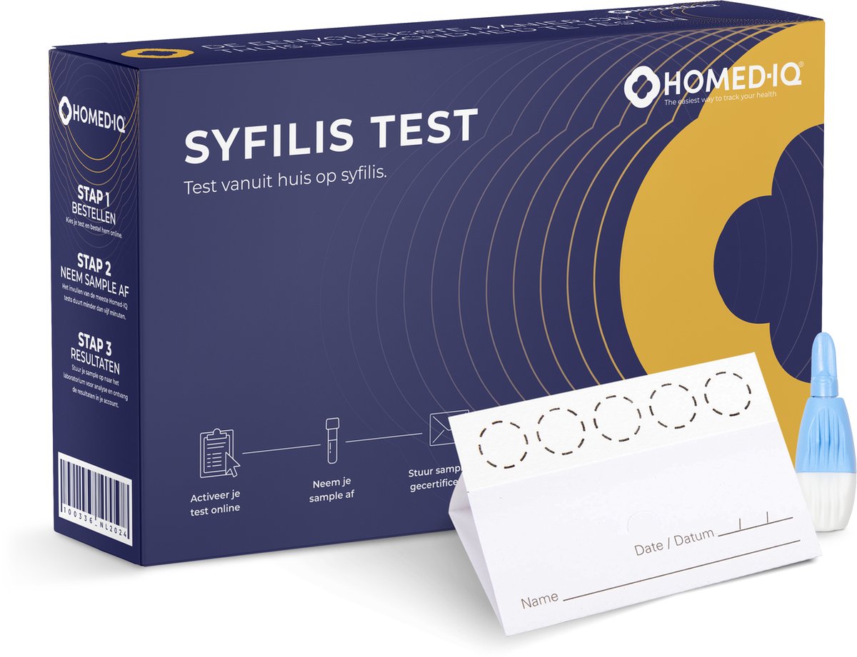 Goedkoopste Homed-IQ - Syfilis test - Thuistest - Gecertificeerd Laboratorium - Laboratorium Test