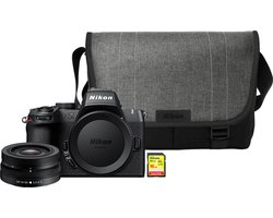 Nikon Z50II systeemcamera – Complete kit met 16-50mm lens, tas & SD kaart – Perfect voor fotografie, reizen & beginners