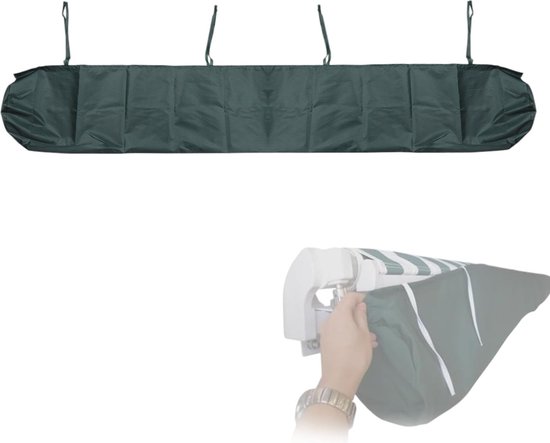 Housse de protection pour auvent 3M - Housse de rangement pour auvent de remplacement d'hiver - Auvent de protection solaire pour patio de jardin extérieur - Vert - Housse de pluie