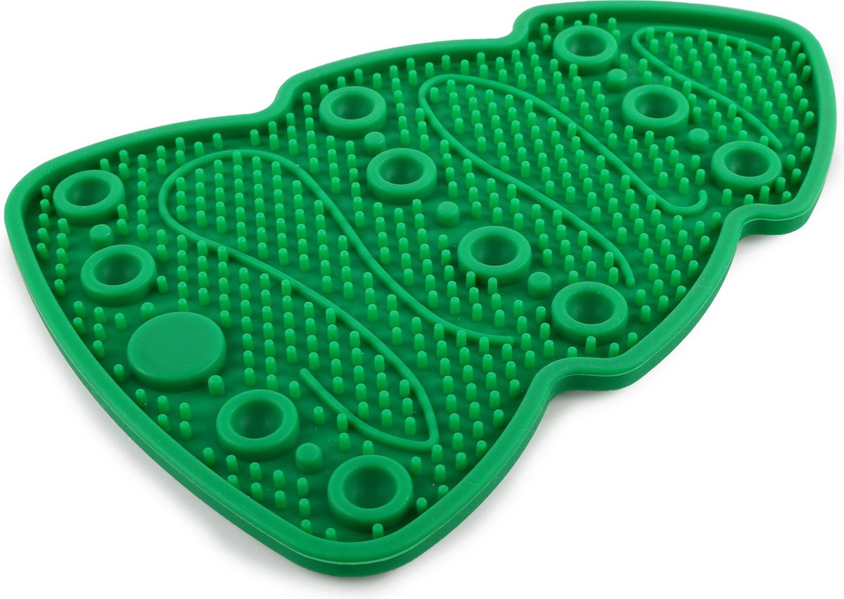 All For Paws Likmat Kerstboom - Hondenspeelgoed - 23x17x0.8 cm Groen