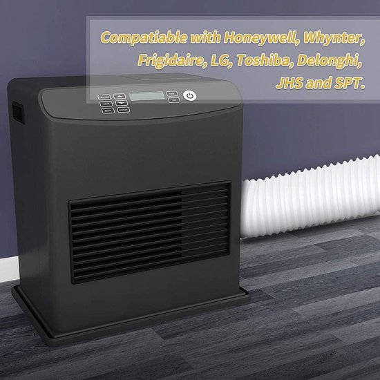 Universele Airconditioner Uitlaatslang, 59/78/118.5 Flexibele Ventilatieslang met Draad Tegen de klok in voor Draagbare Airconditioner, 5.9 Diameter (300cm/118.1