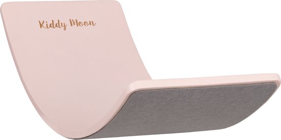 KiddyMoon Balance Board Balancing Montessori Holzspielzeug Gleichweight Balancebrett Wackebrett pour bébés et Kinder, Filz/ Pink