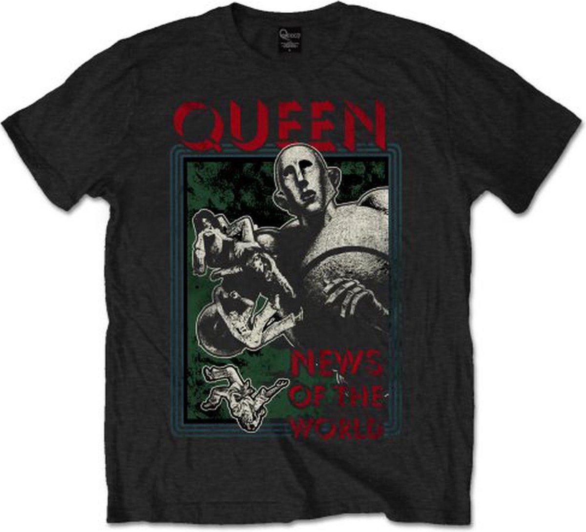 Queen - News Of The World Heren T-shirt - L - Zwart
