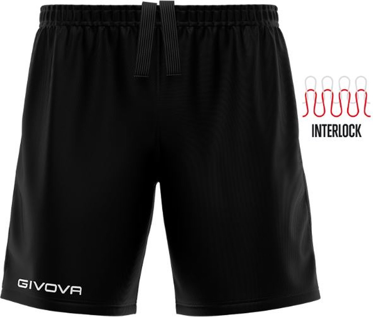 Givova sportshort/voetbalbroekje, zwart, maat XL