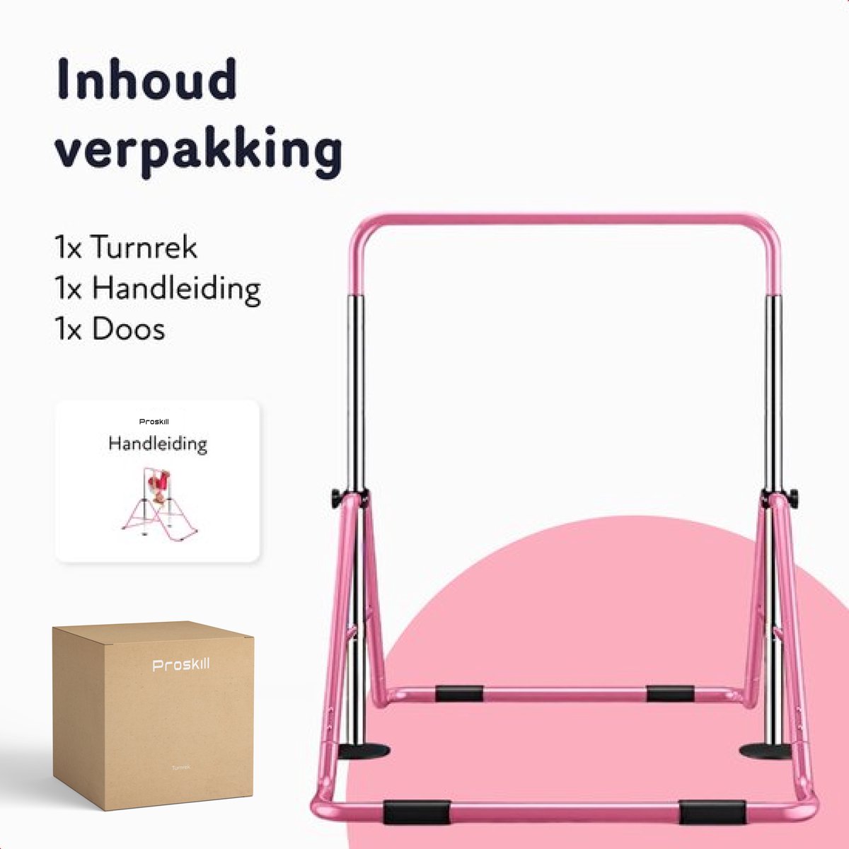 Inklapbaar Turnrek - Klimrek - Verstelbaar in 4 hoogtes - Rekstok - Duikelrek - Kinderen - Peuter - Voor buiten en binnen - Klimboog — afbeelding 7
