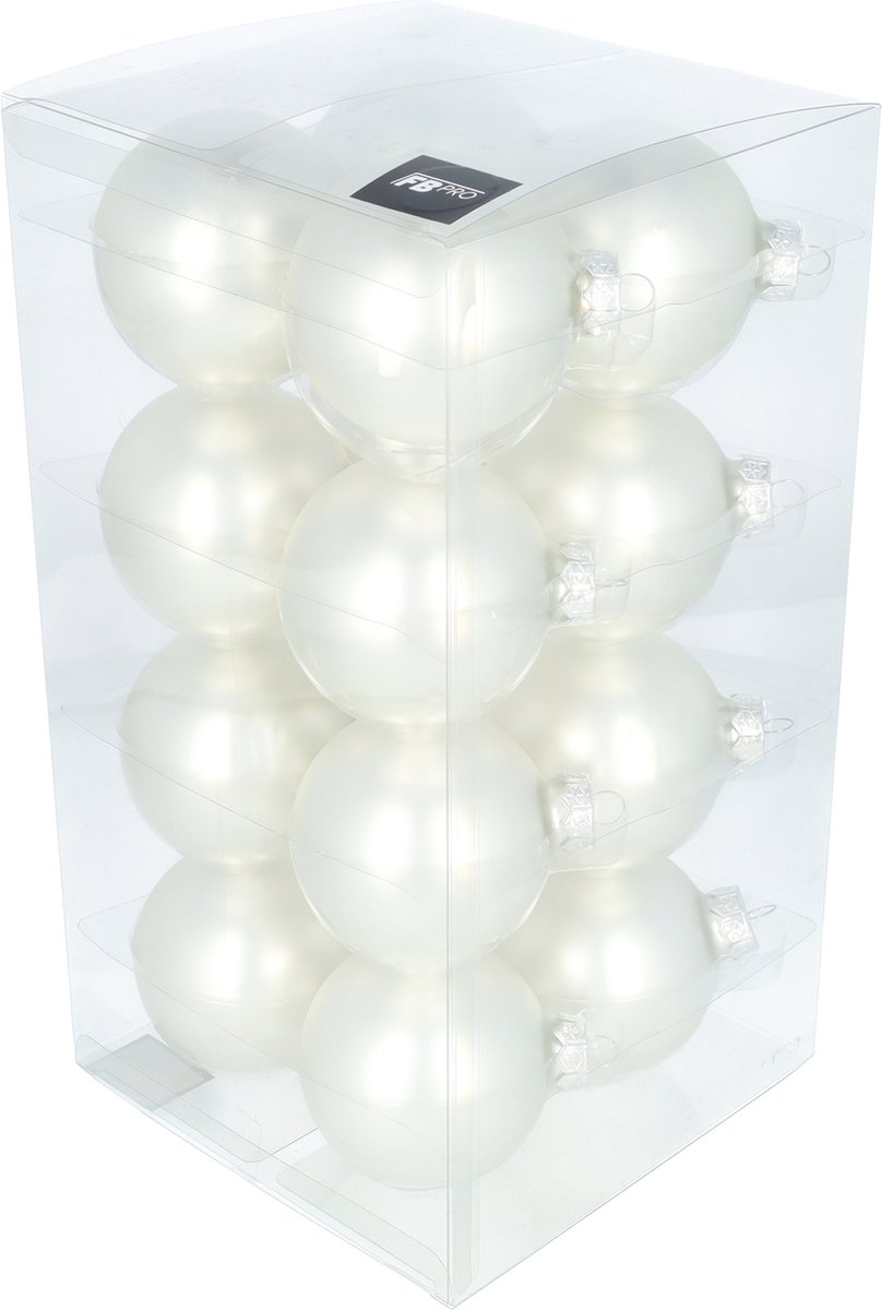 Glazen kerstballen - Set van 16 stuks/80mm - Luxe kerst decoratie - Sfeervolle kerstversiering voor in de kerstboom - Glas - Matte Silver - Mat Zilver – foto 3