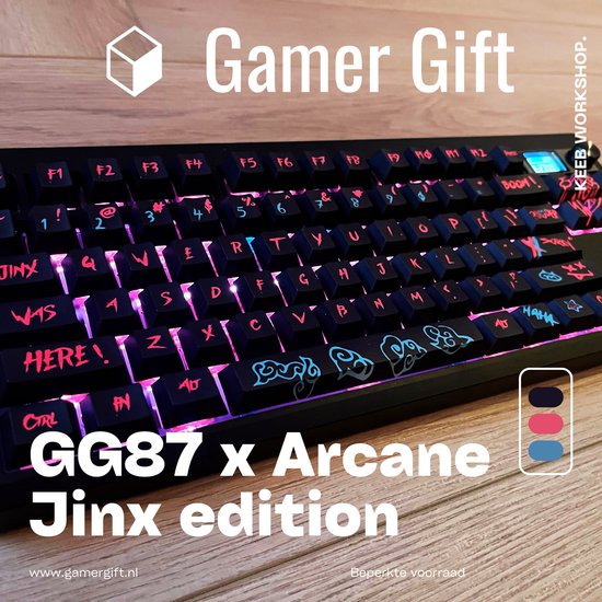 GG87 x Arcane Jinx - Draadloos - Gaming Toetsenbord - League of Legends - RGB - Lineaire Switch - Zwart