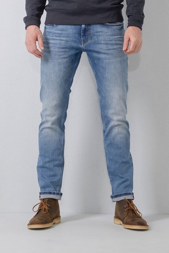 Petrol Industries Heren Jeans Regular Tapered Fit Russel - Spijkerbroek - Stretchdenim - Essentials Collection - Blauw - Maat W36L32
