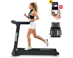 Zipro® Pacto Elektrische Loopband 1-16 km/h - Wandelband - 12 Programma’s - Cardiotraining - LCD-display - Eenvoudig opvouwen naar een verticale positie - Nauwkeurige gegevensmeting - Ingebouwde luidsprekers - Bluetooth