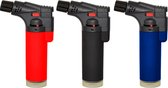 Matteo Soft Touch Jet Torch - Stormaansteker, windproof, voor sigaren, BBQ, kaarsen, vuurwerk enz - Willekeurige kleur
