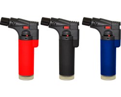 Matteo Soft Touch Jet Torch - Stormaansteker, windproof, voor sigaren, BBQ, kaarsen, vuurwerk enz - Willekeurige kleur