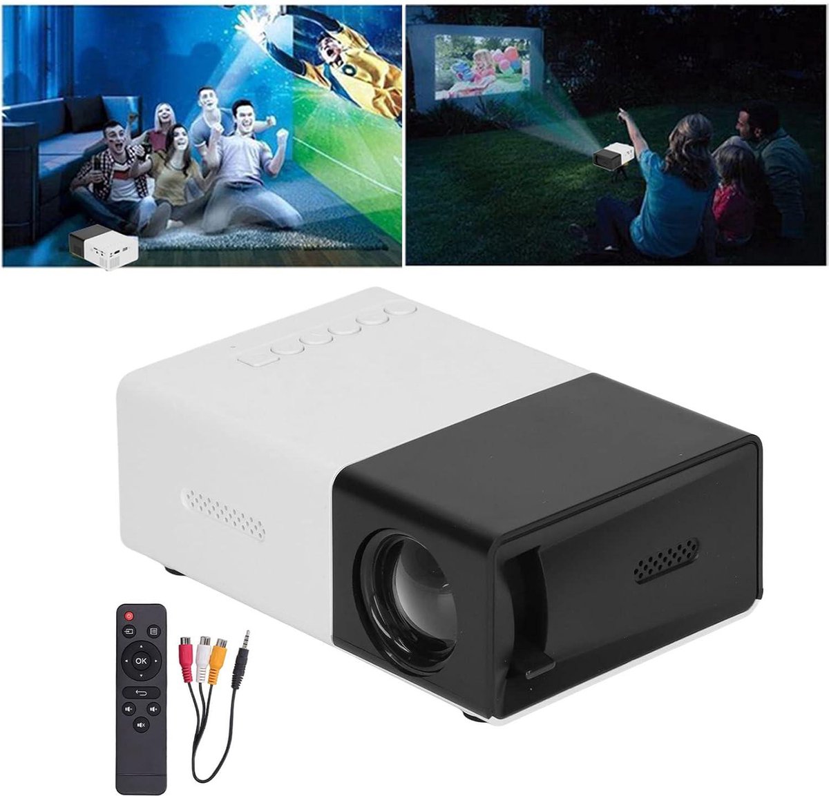 1080P Draagbare Mini-projector met Ingebouwde Luidsprekers - Multimedia Home Theatre Filmprojector - Compatibel met Smartphone en Laptop — cadeau in Elektronica - foto 4